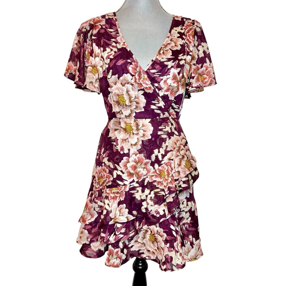 Chance & Destiny Floral Wrap Dresss
